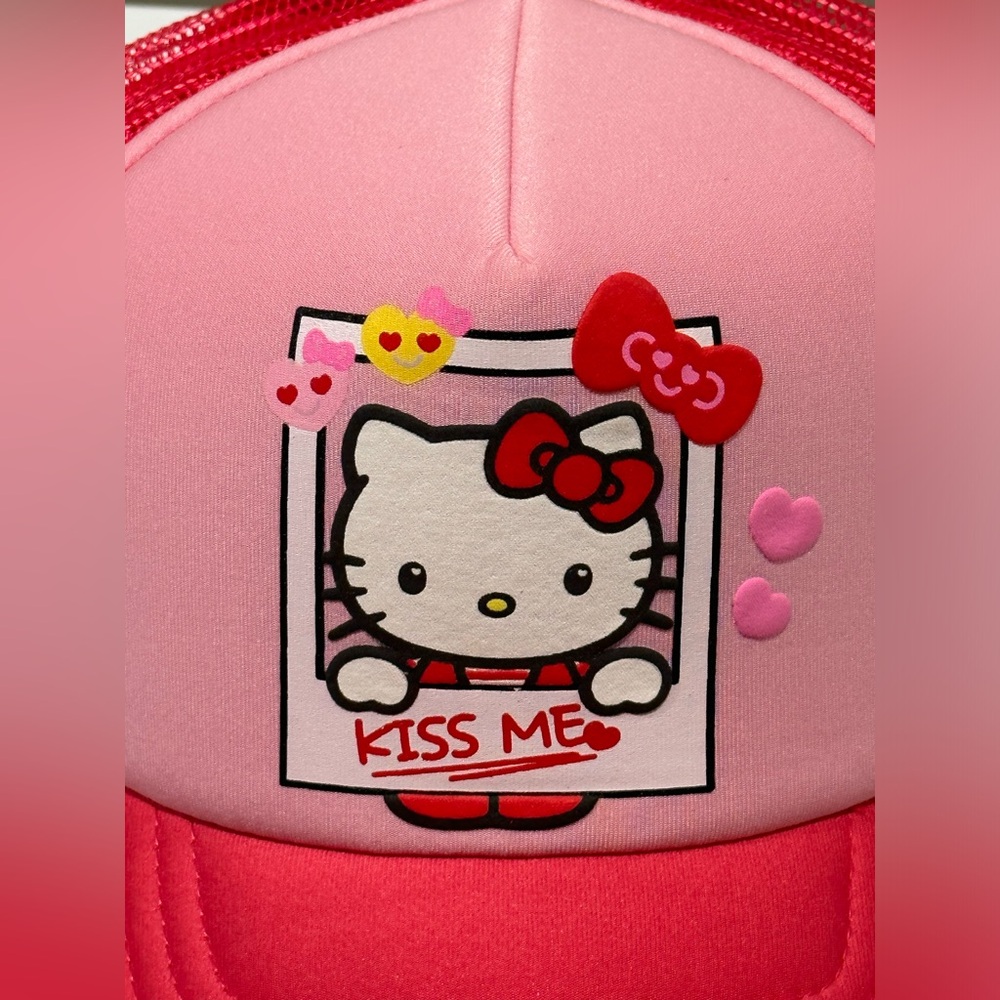 🌸NEW PINK KISS ME HELLO KITTY HAT 🧢 WITH TAGS. - Picture 8 of 15